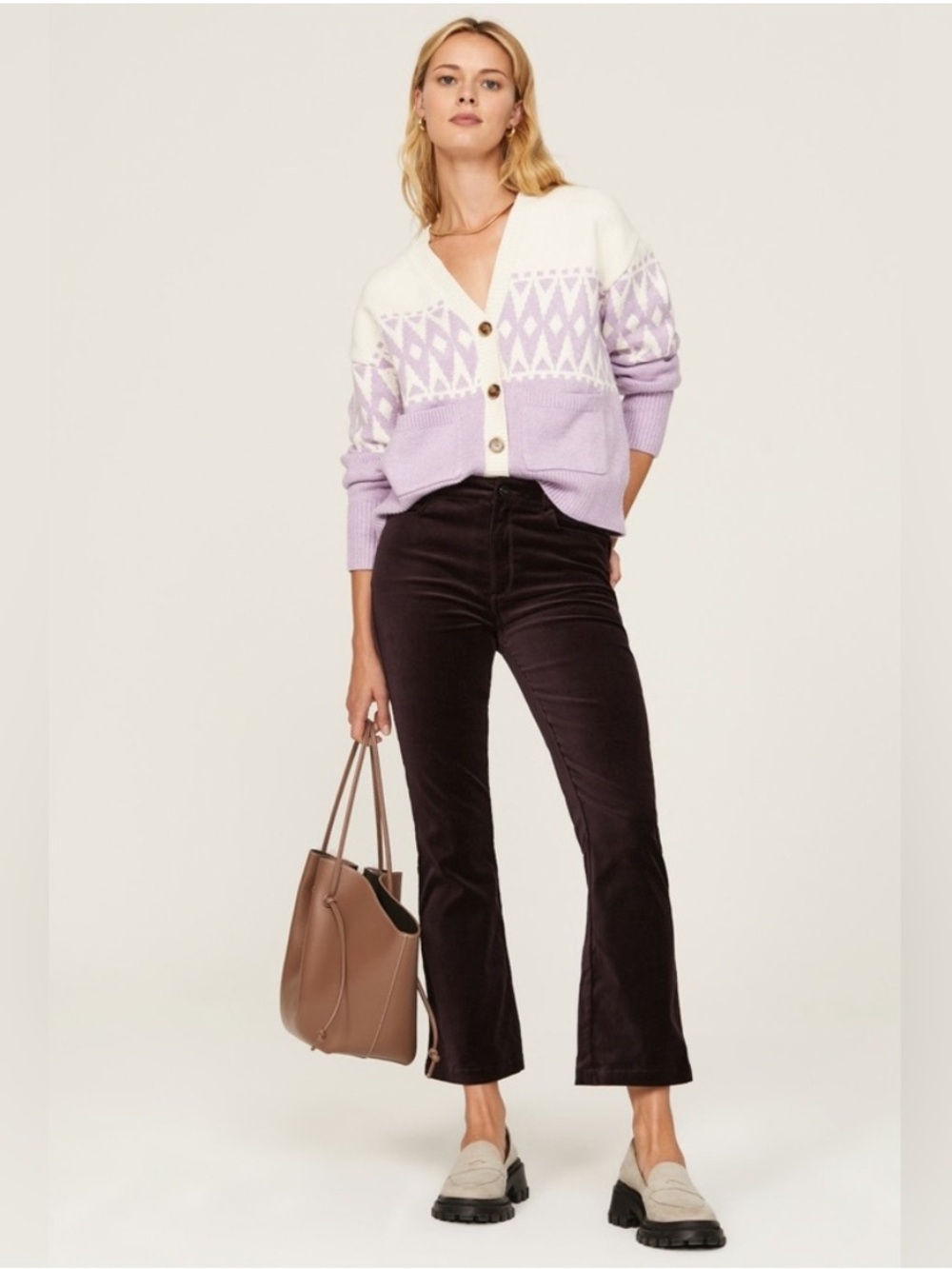 Paige Claudine High Rise Ankle Length Flare Pant in Black Cherry Size 28 Velvet - Picture 5 of 13
